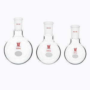 Bình cầu đáy tròn thủy tinh borosilicat trong suốt, cổ đơn, chịu hóa chất, dung tích 5-5000ml, tùy chỉnh - Product Image 2