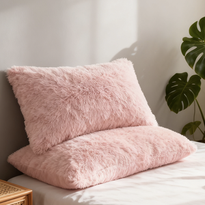 Juego de Funda Nórdica de Felpa con Forma de Corazón Rosa, Estilo Nórdico Minimalista Moderno, Cómodo y Cálido, Ropa de Cama para el Hogar - Product Image 4