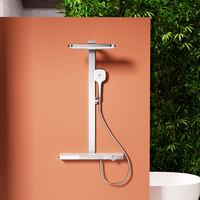 Offre Spéciale mitigeur thermostatique multifonction à une poignée en laiton ensemble de douche de salle de bain avec motifs de pulvérisation douce de massage à jet