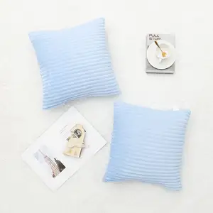 High Quality Square Throw Pillows Luxury Flannel Material Sofa Cushion Plush Throw And Pillow