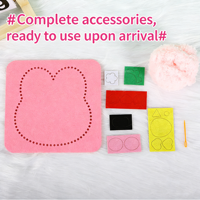 Kit de couture DIY pour enfants en feutre, animaux de dessin animé, pack de matériaux DIY, jouets d'interaction parent-enfant, vente en gros