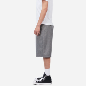 Custom Baggy Check Plaid <b>Short</b> Vintage Polyester Knee Length Wide Leg Zip Fly Loose Houndstooth <b>Shorts</b> - Product Image 2