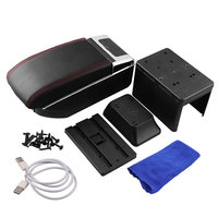 Boîte de rangement universelle rotative pour accoudoir central de voiture, console d'accoudoir, nouveau