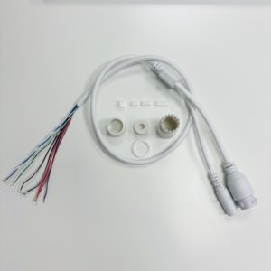 Câble Pigtail pour caméra CCTV à 9 cœurs avec indicateur LED, connecteur étanche RJ45 + DC m218 - Product Image 1
