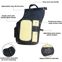 Kit d'outils professionnel pour ferrage de chevaux avec chaps de ferrage en acier inoxydable et tablier noir |   Ensemble de soins durables pour les sabots des chevaux