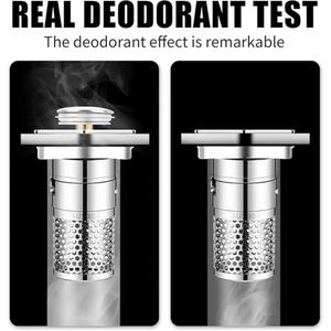 Bonde de vidange 3-en-1 en acier inoxydable pour évier de cuisine, baignoire et lavabo, avec filtre attrape-cheveux jetable pour drain de douche - Product Image 3