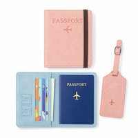 Porte-passeport anti-RFID de luxe avec fermeture à bouton, étui de voyage d'affaires en PU, organiseur de cartes d'identité et de cartes de crédit, portefeuille cadeau