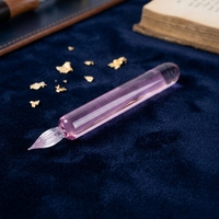 Stylo à plume en verre avec logo personnalisé, fait main, coloré, pour la calligraphie, l'écriture, le dessin et les cadeaux de papeterie