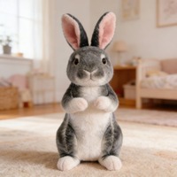 Juguete de Peluche de Conejo Adorable al por Mayor con Partículas Ponderadas, Muñeco de Conejo Suave, Animal de Peluche para Niños