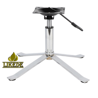 Base de chaise pivotante 4 étoiles en acier chromé robuste, base de chaise moderne en métal pour mobilier de bureau, de réunion et de salon, OEM