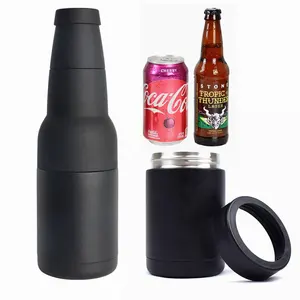 Refrigerador de garrafa com abridor de cerveja, aço inoxidável, à vácuo isolado, dupla andada, latas de cerveja