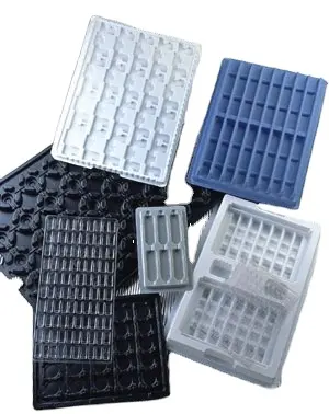 Leenol özel siyah plastik PS elektronik antistatik tasarım üreticisi Blister paketleri ESD PS ambalaj tepsisi