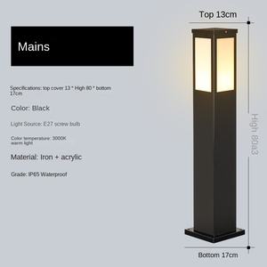 Éclairage mural LED à énergie solaire pour paysage extérieur, éclairage de pilier de décoration de voie de jardin pour cour et jardin - Product Image 2