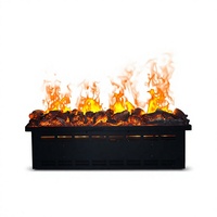 Cheminée électrique à vapeur d'eau 120 cm avec application TUYA, effet flamme froide, télécommande, pour salon
