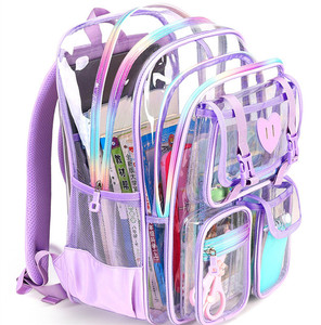 2025 recién llegado personalizado transparente PVC <span class=keywords><strong>impermeable</strong></span> cremallera Unisex chico ventana escuela <span class=keywords><strong>mochila</strong></span> con suministros - Product Image 5