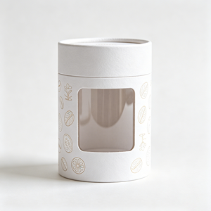 Boîte en papier cylindrique hermétique avec fenêtre transparente en PET, tube en papier recyclable, emballage pour grains de café, taille personnalisée OEM - Product Image 4