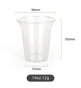 Low Price Manufacturer Wholesale Disposable 12oz 14oz 16oz 18oz 20oz 24oz PET Cold Coffee <b>Plastic</b> Glass <b>Cup</b> with Lid and Straws - Product Image 3