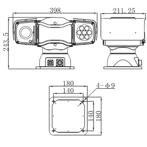 HD 1080P 33X Zoom PTZ <strong>Camera</strong> <strong>IR</strong> Distance 360 Degree Rotation 5.5-180mm Motorized Lens Outdoor - Product Image 2