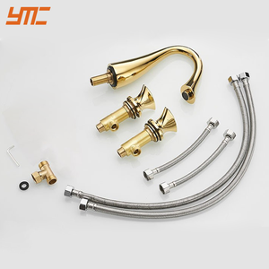 YMC Artistic Design Floor Stand <strong>Faucets</strong> Brass Gold <strong>Dragon</strong> <strong>Faucet</strong> With Hand Shower Head Bathtub <strong>Faucet</strong> Bath Mixer Tap - Product Image 3
