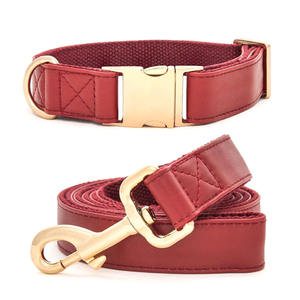 Disesuaikan Grosir Kualitas Tinggi Buatan Tangan Kulit Kerah Anjing dan Tali Anjing Kulit Hewan Peliharaan Kerah Kulit Anjing - Product Image 3