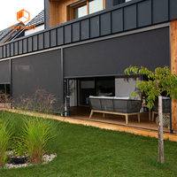 Stores verticales enroulables modernes en aluminium intégrés, imperméables, taille personnalisée, décoration de fenêtre de maison, coupe-vent
