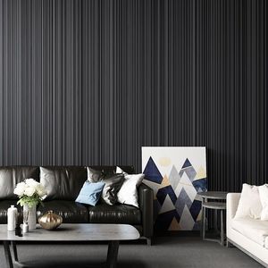 Carta <span class=keywords><strong>da</strong></span> Parati Moderna a Strisce Verticali Monocolore per Soggiorno e <span class=keywords><strong>Camera</strong></span> <span class=keywords><strong>da</strong></span> <span class=keywords><strong>Letto</strong></span>, Adesiva e Impermeabile, Decorazione Murale in Vinile per la Casa - Product Image 3