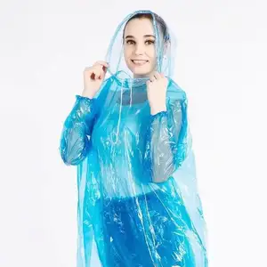 Chubasquero largo barato, chubasquero transparente impermeable para niños