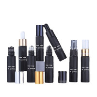 Échantillon Gratuit - Flacon en Verre Cylindrique Fin pour Huile Essentielle 10ml - Emballage Cosmétique avec Compte-gouttes en Verre pour Shampooing