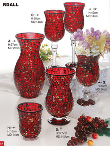Gran Decoración Para el hogar, mosaico craquelado de vidrio, florero de <span class=keywords><strong>flores</strong></span> <span class=keywords><strong>con</strong></span> piedra - Product Image 6