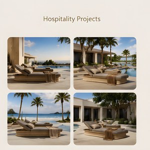 Chaises longues <span class=keywords><strong>de</strong></span> piscine en rotin et teck au design moderne, transats <span class=keywords><strong>de</strong></span> plage pour <span class=keywords><strong>bain</strong></span> <span class=keywords><strong>de</strong></span> <span class=keywords><strong>soleil</strong></span>, mobilier <span class=keywords><strong>de</strong></span> jardin extérieur - Product Image 2