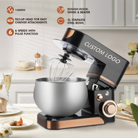 Batteur sur socle électrique SOHEF 1300W conforme aux normes ROHS FDA CE ETL avec bol en acier inoxydable pour boulangeries, pétrin alimentaire et pour pâte 5L pour la maison