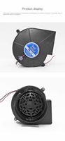 Vent rouge 12V DC sans brosse ventilateur centrifuge ventilateur lame en plastique à faible bruit pour fête de vacances cour Costume électrique OEM
