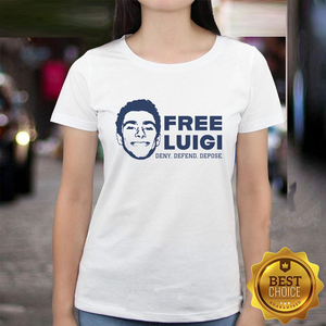 T-shirt décontracté 100 % coton tricoté Luigi <span class=keywords><strong>Mangione</strong></span> avec logo décoratif pour l'automne - Product Image 2