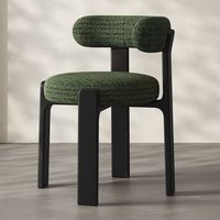 Chaise de salle à manger en bois rembourrée de luxe, style nordique moderne du milieu du siècle, pour restaurant, hôtel, bistrot, usage domestique