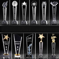 Trophées personnalisés en cristal pour la compétition sportive de football, basketball, soccer, récompenses commémoratives, coupes de récompense