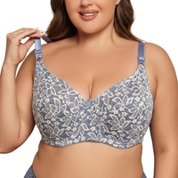 Sofort Lieferbar Vollständig Bedeckender Spitzen-BH Bralette Übergrößen-BH mit Bügel Tiefe Cups Großer Cup BH Push-Up Stützender Übergrößen-BH