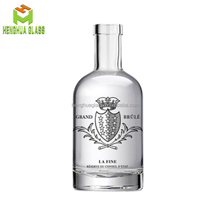 Botella de Vidrio Super Flint con Logotipo Dorado Personalizado para 750 ml 75 cl, Botella para Líquidos como Ginebra, Vodka, Licor, Ron, Whisky, con Tapón de Corcho - Product Image 2