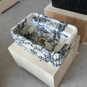 حوض حمام رخامي كلاكتا فيولا عصري أنيق بتصميم سطح علوي فاخر لمغسلة الفلل - Product Image 2