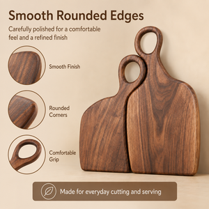 Planche à découper personnalisée en noyer noir massif avec logo, plateau de service réversible pour cuisine, cadeaux de mariage en bois - Product Image 3