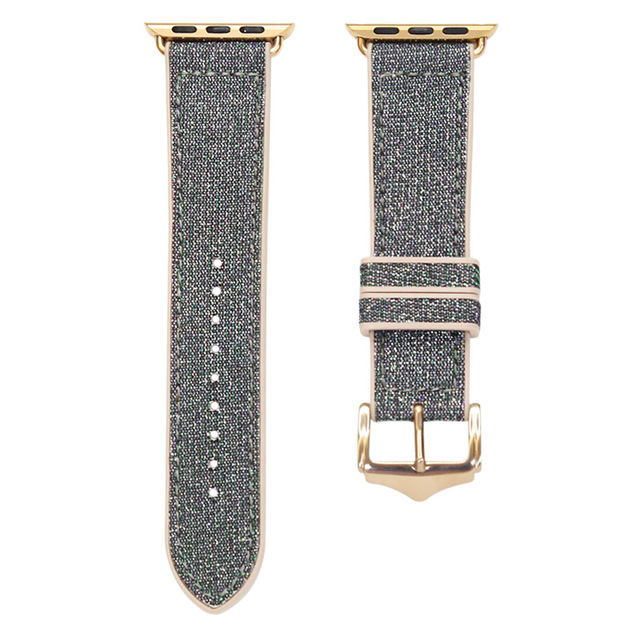 2026 New Chameleon Luxury Bling Women Leather Silicone Watch Strap for Apple Watch Ultra Female Girls Smart Watch Band