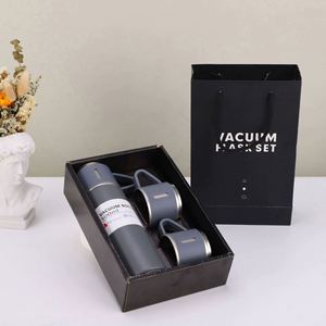 Modern Stainless Steel Tumbler Vacuum Insulated Flask Handle and Lid Tumbler <b>Gift</b> <b>Box</b> Included Tumbler Drinking Flask Set - Product Image 2