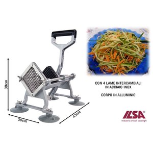 Affettatrice Professionale a 4 Lame per Patate e Verdure, Utensile per Frutta e Verdura - Product Image 1