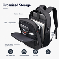Mochila OEM Personalizable, Informal, de Negocios, Ligera, Duradera, para Hombre, Grande, Impermeable, para Viajes, para Portátil
