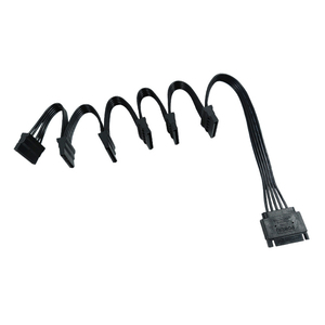 Câble répartiteur d'alimentation SATA 15 broches 1 vers 6, 62 cm, 18 AWG, cuivre étamé, mâle vers 6 ports SATA femelle pour plusieurs disques durs - Product Image 5
