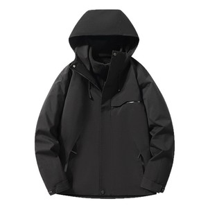 <span class=keywords><strong>Veste</strong></span> d'hiver chaude <span class=keywords><strong>imperméable</strong></span> coupe-vent à col montant amovible trois-en-un pour femmes et hommes, doublée de polaire, décontractée, automne-hiver - Product Image 5