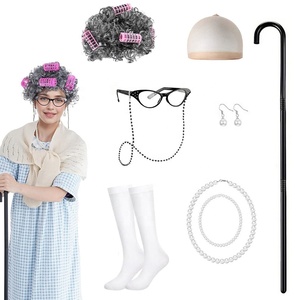 Costume da Vecchio per Bambini, Costume per i 100 Giorni di Scuola, Accessori per Travestimento da Nonno per Halloween e Carnevale - Product Image 1