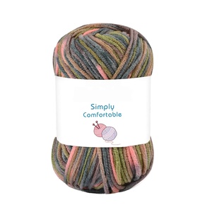 Venta al por mayor del fabricante: Hilo de lana de algodón coreano de 7 hebras de grosor medio, tejido a mano, con degradado de color leche, para bufandas y gorros, hilo fantasía para tejer. - Product Image 2