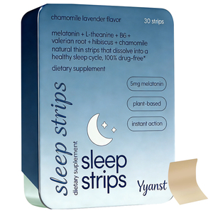 Tiras Orales Veganas Naturales para Dormir con Melatonina + L-teanina, Sabor a Manzanilla y Lavanda, a Base de Plantas, Cero Calorías, OEM/ODM - Product Image 1