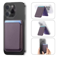 Offre Spéciale Portable en gros PU cuir carte sac magnétique portefeuille Mobile téléphone portable fente pour carte support support téléphone support pour Iphone