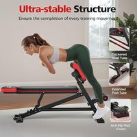 Chaise romaine 4 en 1 Besster avec banc de musculation réglable, banc de musculation pour exercices de musculation complète du corps, équipement de fitness